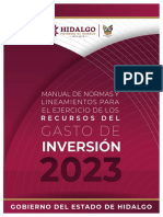 Manual de Normas y Lineamientos para El Ejercicio de Los Recursos Del Gasto de Inversion 2023