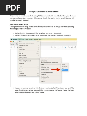 Adding PDF Documents to Adobe Portfolio 2