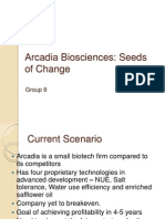 CaF - Class Presentation - Arcadia Bio Sciences