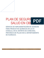 Plan de Seguridad y Salud en Obra CH CHAGLLA