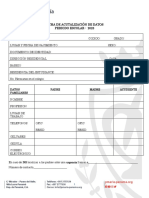 Ficha de Acutalización de Datos Periodo Escolar - 2023