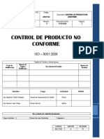 CONTROL DE PRODUCTOS NO CONFORMES Ok