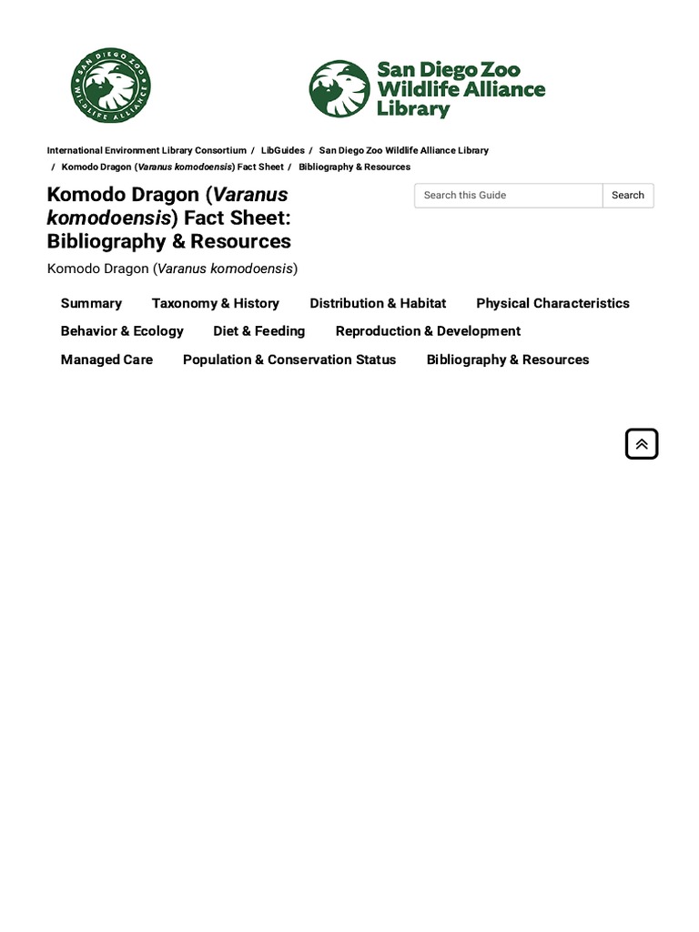 Komodo Dragon Research Resources | PDF | Komodo Dragon