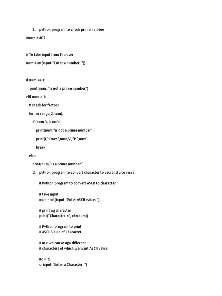 Python Program To Check Prime Number | PDF