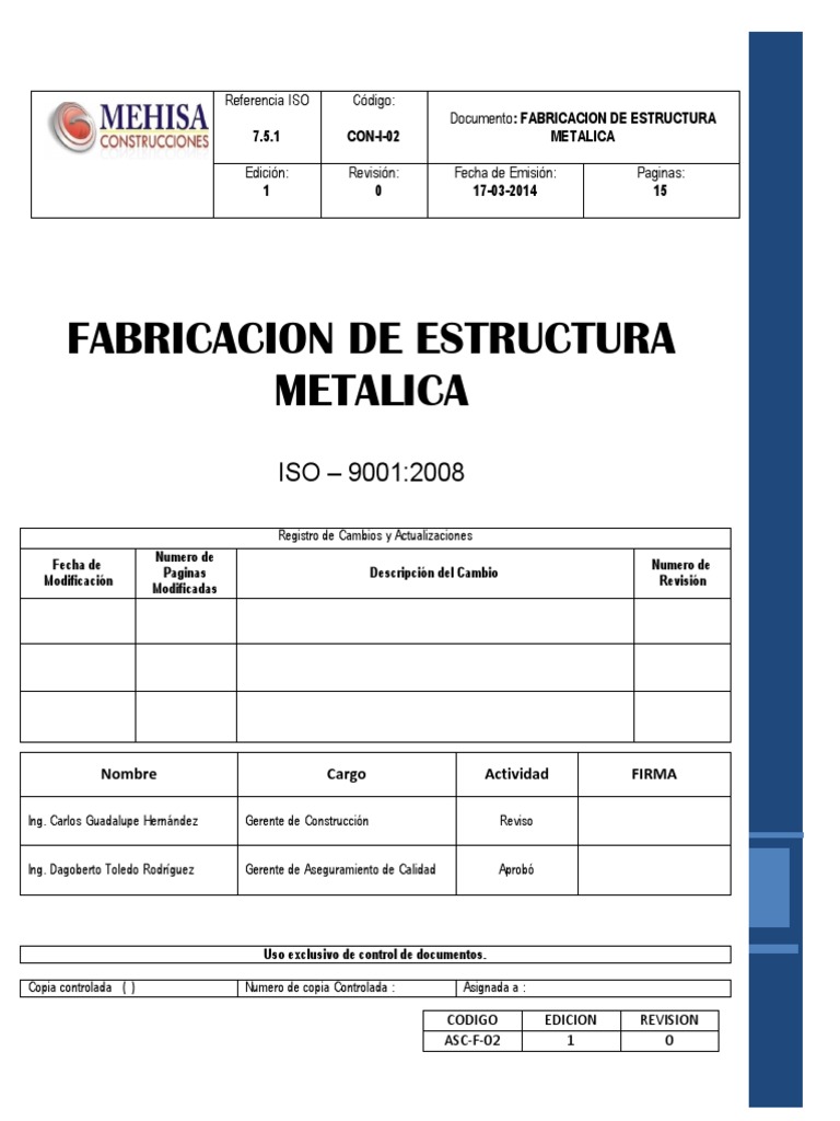 Fabricacion De Estructura Metalica Pdf