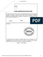 Certficado SERNAPESCA Folio 599537 Sep