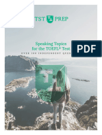 TST Prep - TOEFL Speaking Topics