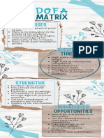 Infografía Matriz Dofa Floral Recortes de Papel Azul