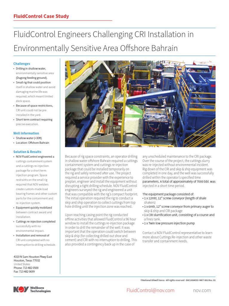 CRI Installation FluidControl Case Study English PDF Petroleum