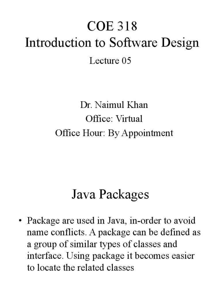 COE318 Java Packages and Encapsulation | PDF | Class (Computer ...