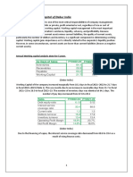 Analysis of Working Capital of Dabur India - Vinay