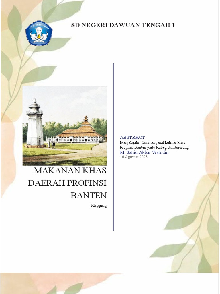 Kuliner Khas Banten: Rabeg dan Jojorong | PDF