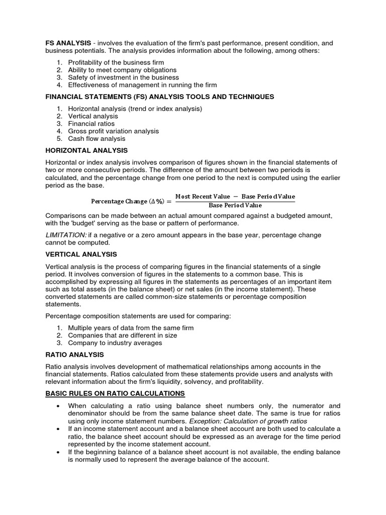 Chapter 3 Fs Analysis | PDF | Dividend | Stocks