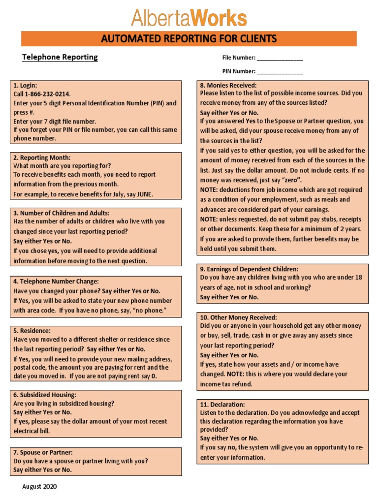 ARC Tip Sheet PDF Receipt Personal Identification Number