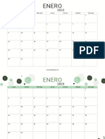 Calendario Enero 2023