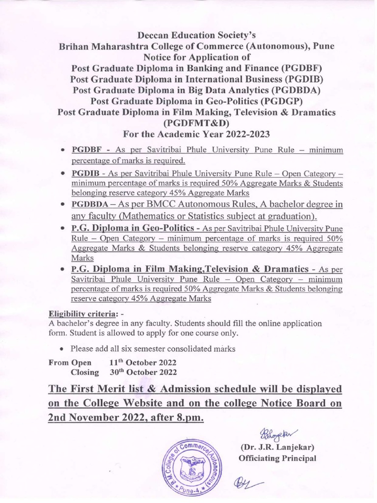 PG 2022 23 | PDF