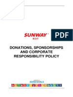 Donations Sponsorships and Corporate Responsibility Policy