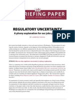 Epi Briefing Paper: Regulatory Uncertainty