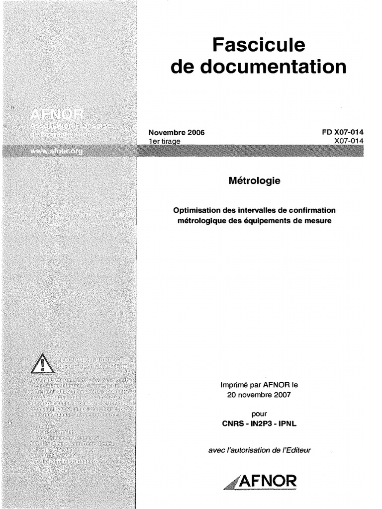 Fd X07 014: Fd X 07 014 Optimisation – AOBKQ