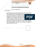 Acta de Entrega de Apoyos Humanitarios - Costales - BEQUER