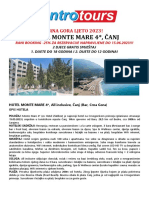 Monte Mare Canj Ljeto 2023 RB Do 15