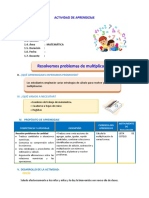 SESION MAT. Resolvemos Problemas de Multiplicación