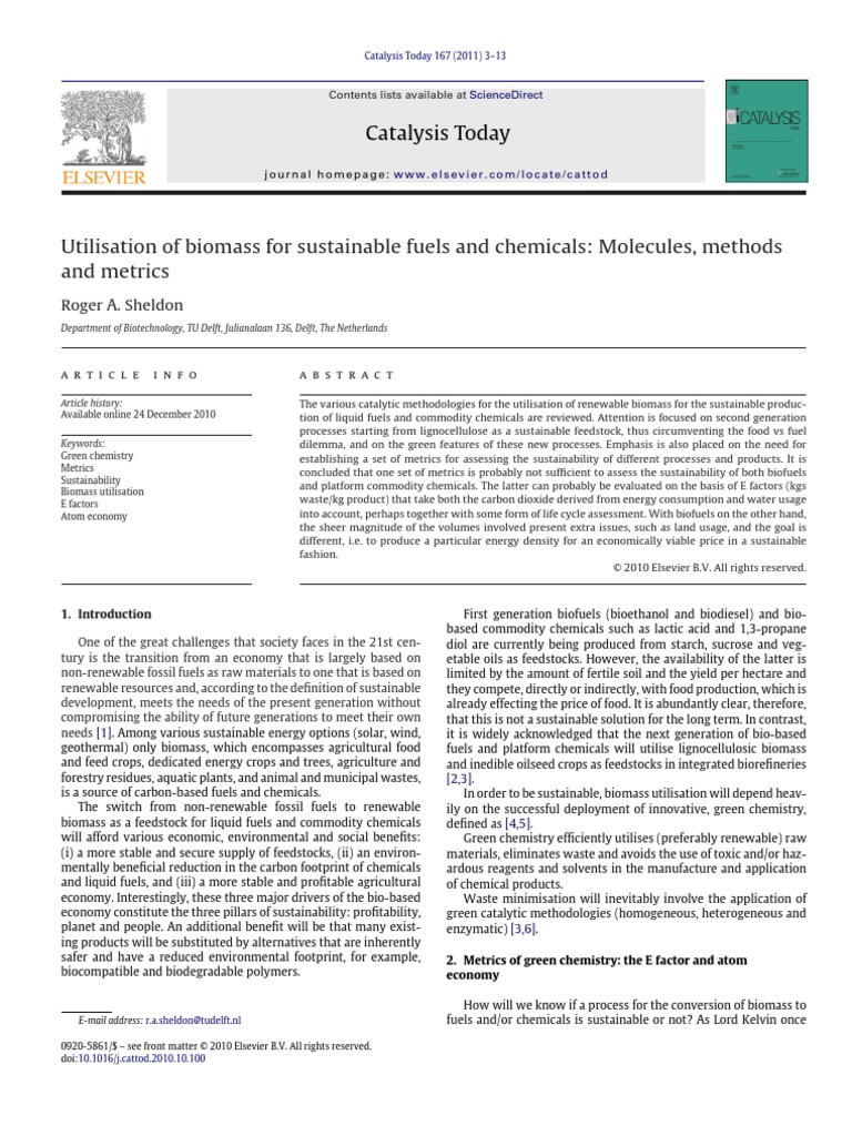 Biomass for Sustainable Fuels and Chemicals | PDF | Biofuel | Life ...