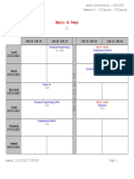 Emploi Du Temps Semaine 23-01-2023