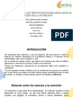 Metodologías de Las Ciencias Sociales Aplicadas Al Estudio de La Nutrición