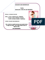 Invitacion Dia de Las Madres 2023