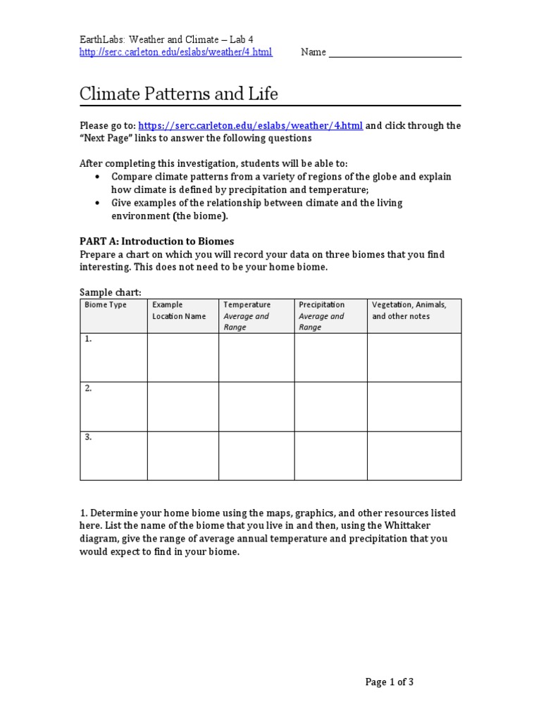 Biome Lab | PDF | Climate | Precipitation