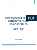 INFORME DE MONITOREO DE ESTRÉS Y RIESGOS PSICOSOCIALES 2020 - 2021 PALLANCATA SELENE - Act Sep