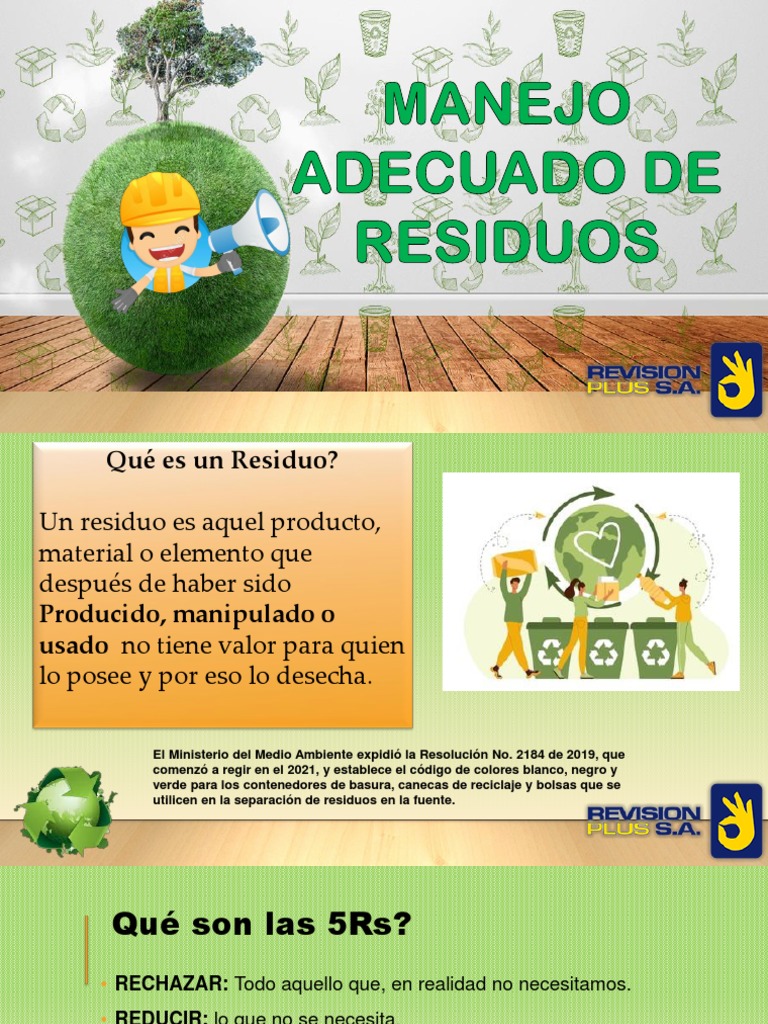 Clasificación y manejo de residuos sólidos | PDF | Hogar, jardinería y ...