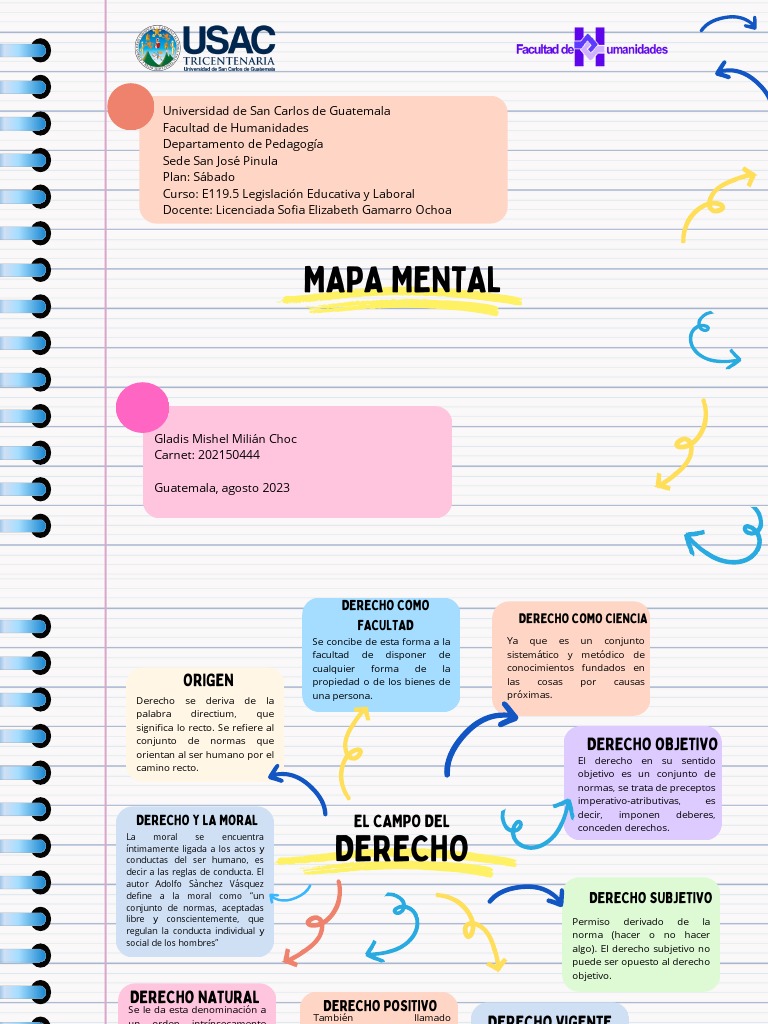 Mapa Mental El Campo Del Derecho | PDF | Moralidad | Justicia