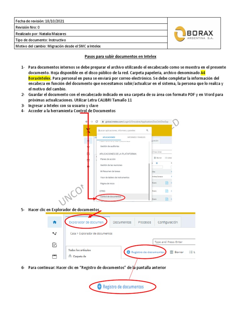 Pasos Para Cargar Documentos en Intelex | PDF | Archivo de computadora ...