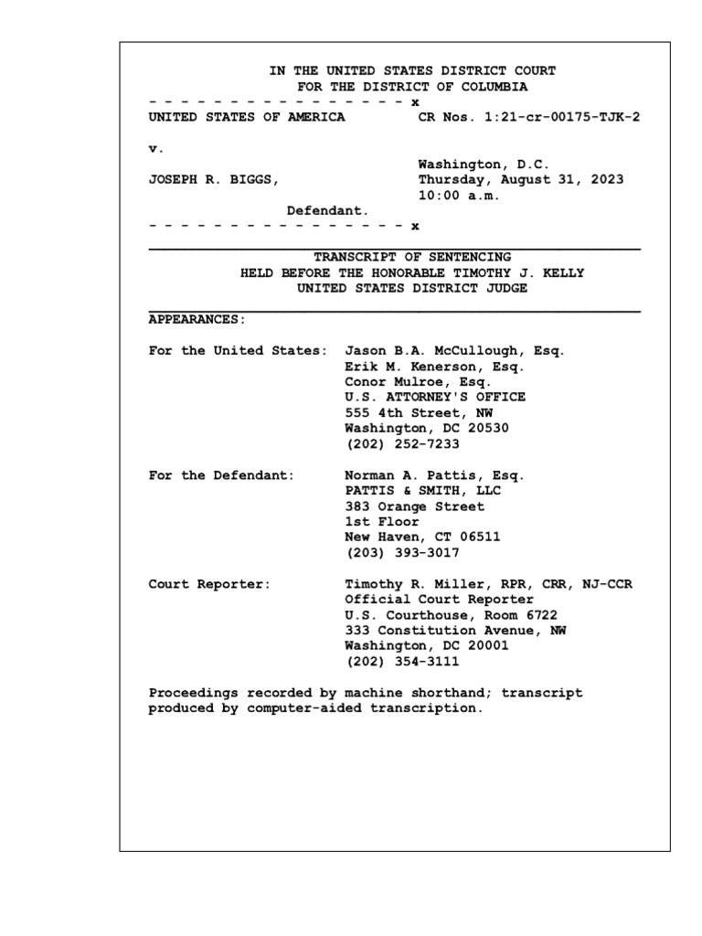 Transcript judge tim kelly sentences joseph biggs to 17 years pdf