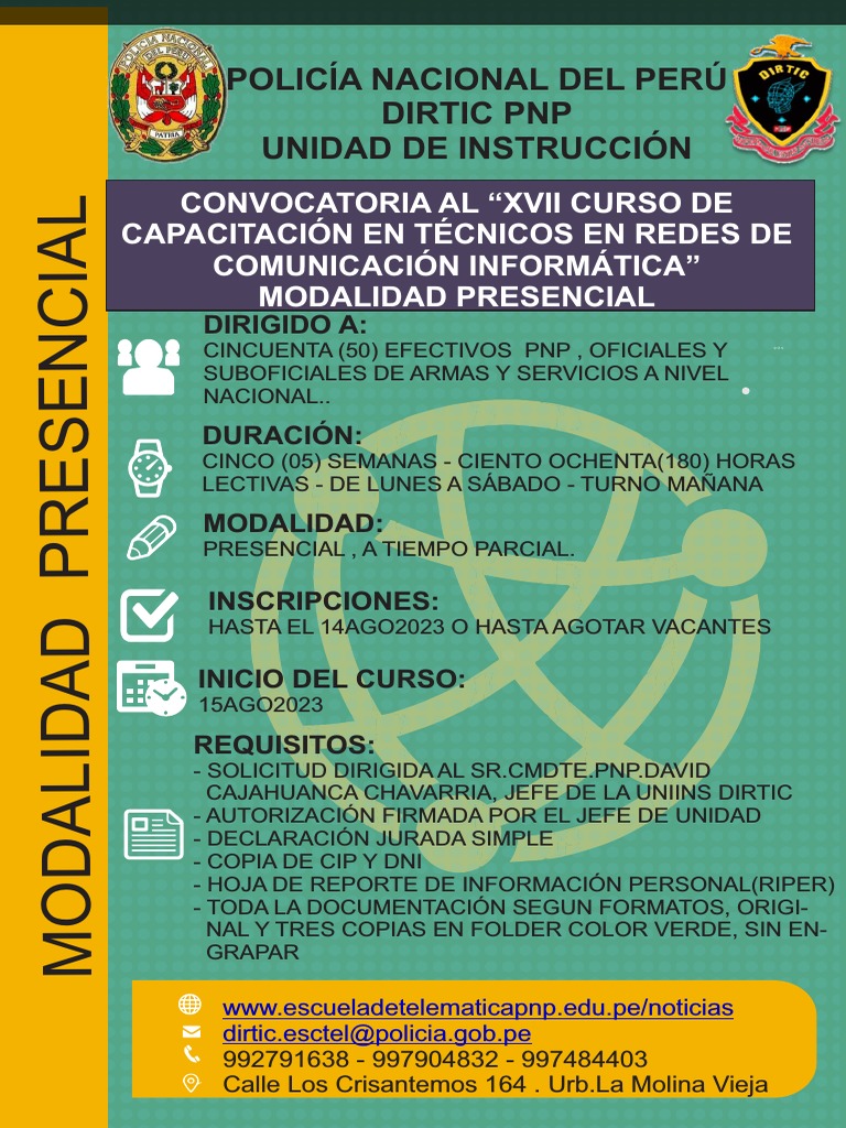 Curso de Capacitación en Redes PNP | PDF