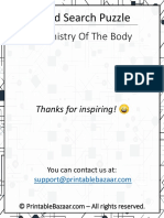 Chemistry of The Body: Word Search Puzzle