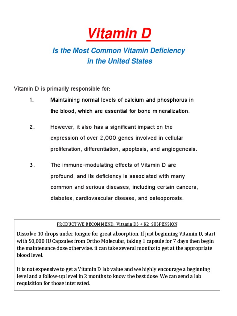 Vitamin D Deficiency in the U.S. | PDF | Vitamin D | Autoimmune Disease
