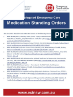 NDEC Medication Standing Orders General Information