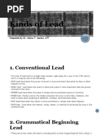 Types of News Leads Explained | PDF | Language Mechanics | Linguistics