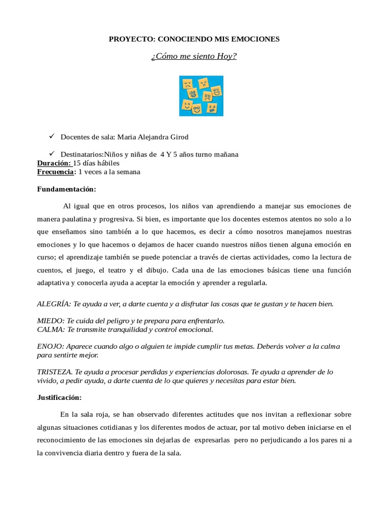 Secuencia de Las Emociones 2023 | PDF | Las emociones | Aprendizaje
