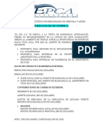 Ejercicio de Incoterms Proyecto