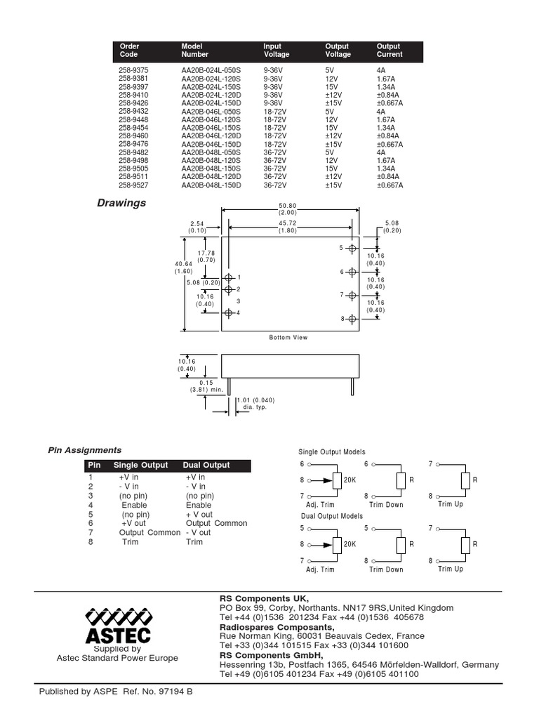 Astec dc dc converter pdf physical quantities electronic engineering