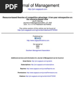 Download Resource-based theories of competitive advantage A tenyear retrospective on the resource-based view by xaxif8265 SN66936009 doc pdf