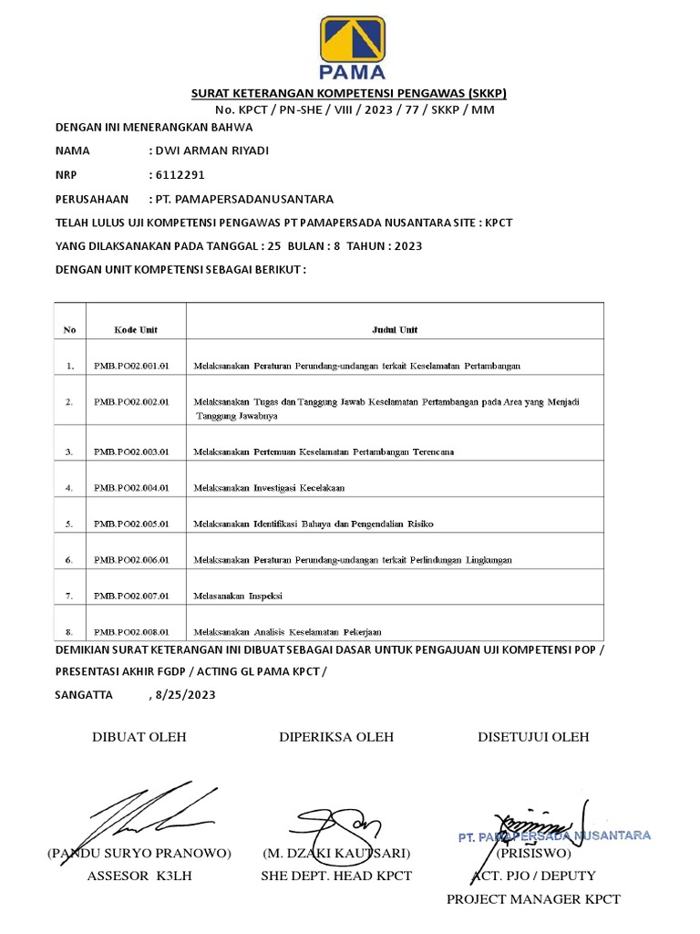 SKKP - Dwi Arman Riyadi | PDF