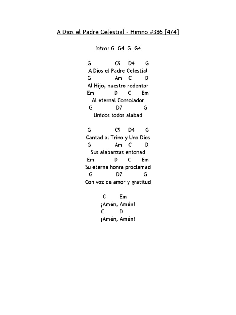 Himno a Dios el Padre Celestial | PDF