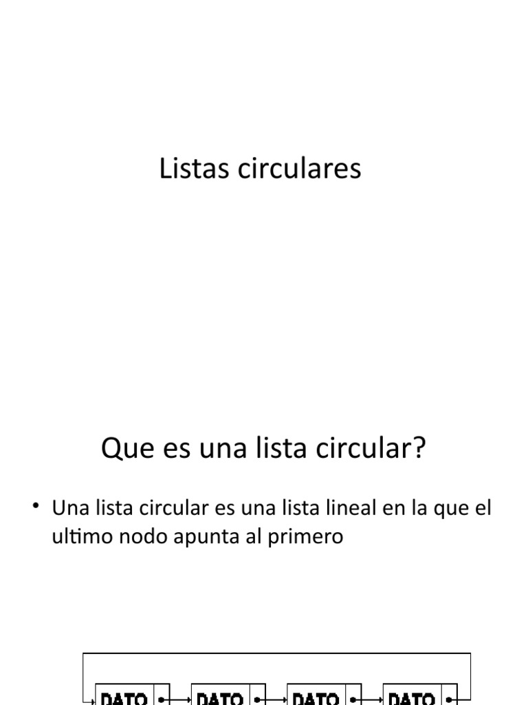 Guía sobre Listas Circulares en Programación | PDF | Ingeniería de ...