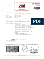 Certificado de Nacimiento de Renato Roldán Leiton - Con Subinscripción de CP