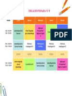 Horario Calendario Escolar Divertido y Moderno en Colores Vivos